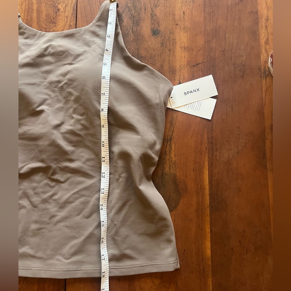 NWT, SPANX—SpanxSmooth OnForm High Neck Shelf Tank Lined Women's Top in Smoke—M - Picture 9 of 12